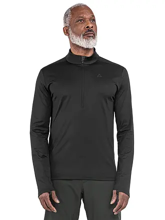 SCHÖFFEL | Herren Unterzieh Zipshirt Style Pine | schwarz